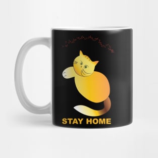 Stay home cute cat. Mug